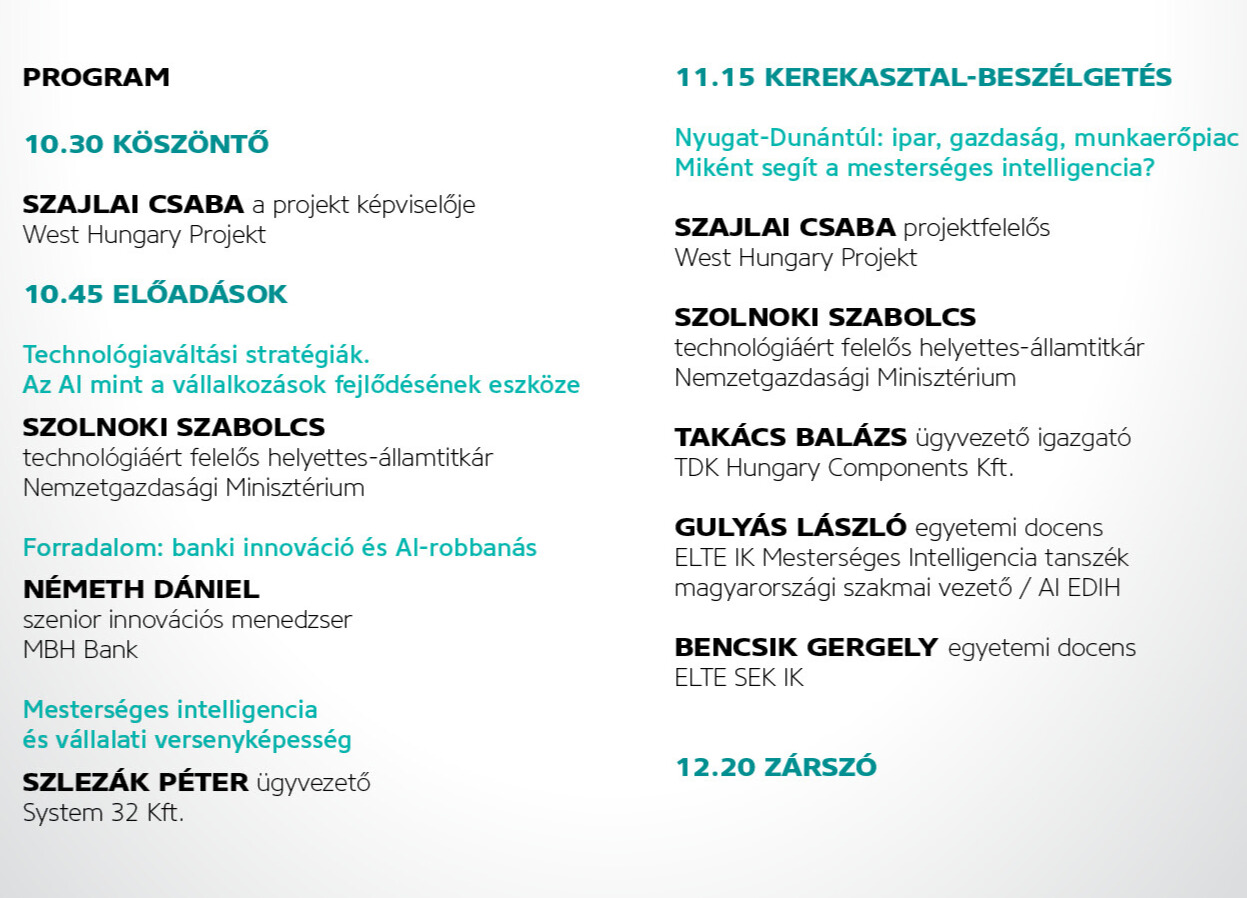 II. WHPR Savaria Economic forum program