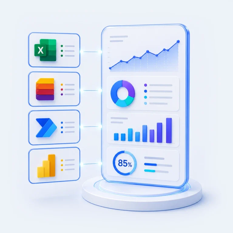 Adatalapú működés Microsoft 365 környezetben: Excel, Microsoft Lists, Power Automate és Power BI a megbízhatóbb döntések és átláthatóbb működés támogatásához.